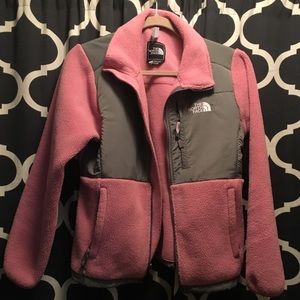 *NORTH FACE* women’s pink and grey jacket s